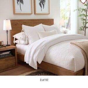 New Pottery Barn White Cotton King Duvet